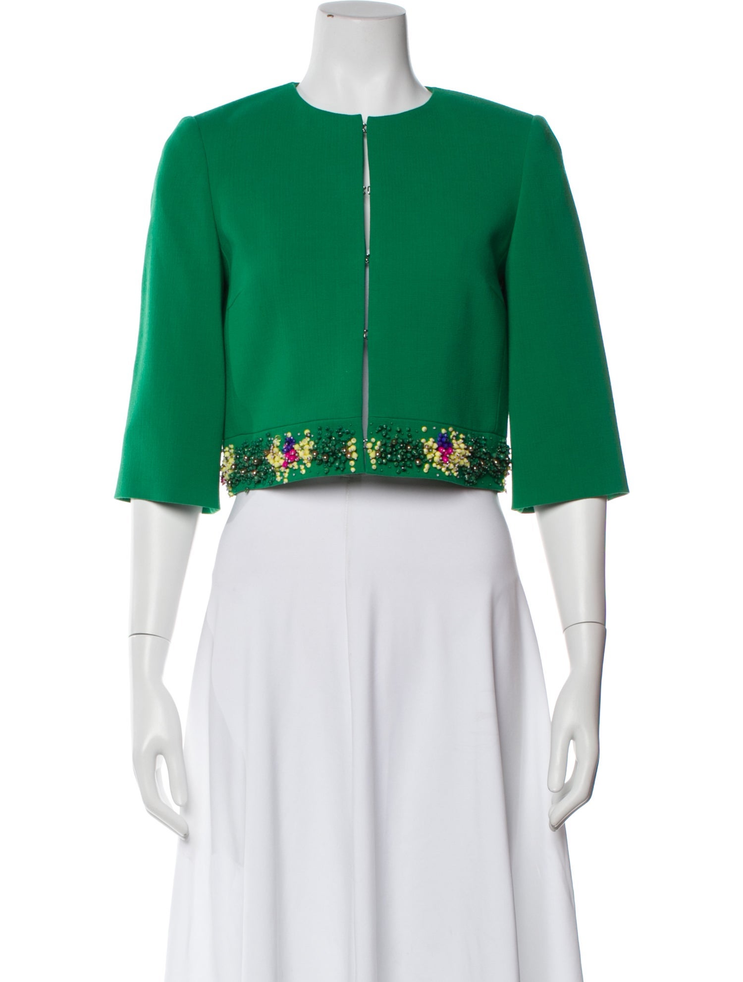 Emilio Pucci Virgin Wool Floral Print Bolero