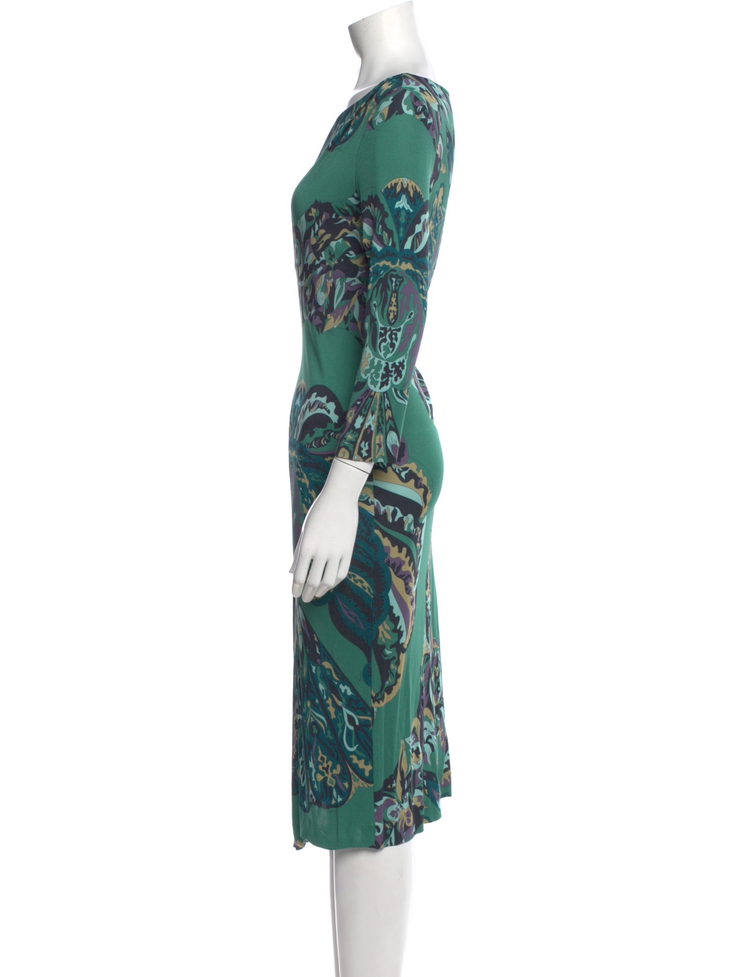 Emilio Pucci Paisley Print Midi Length Dress