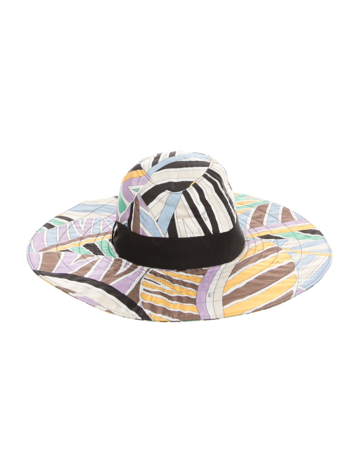 Emilio Pucci Pattern Print Wide Brim Sun Hat