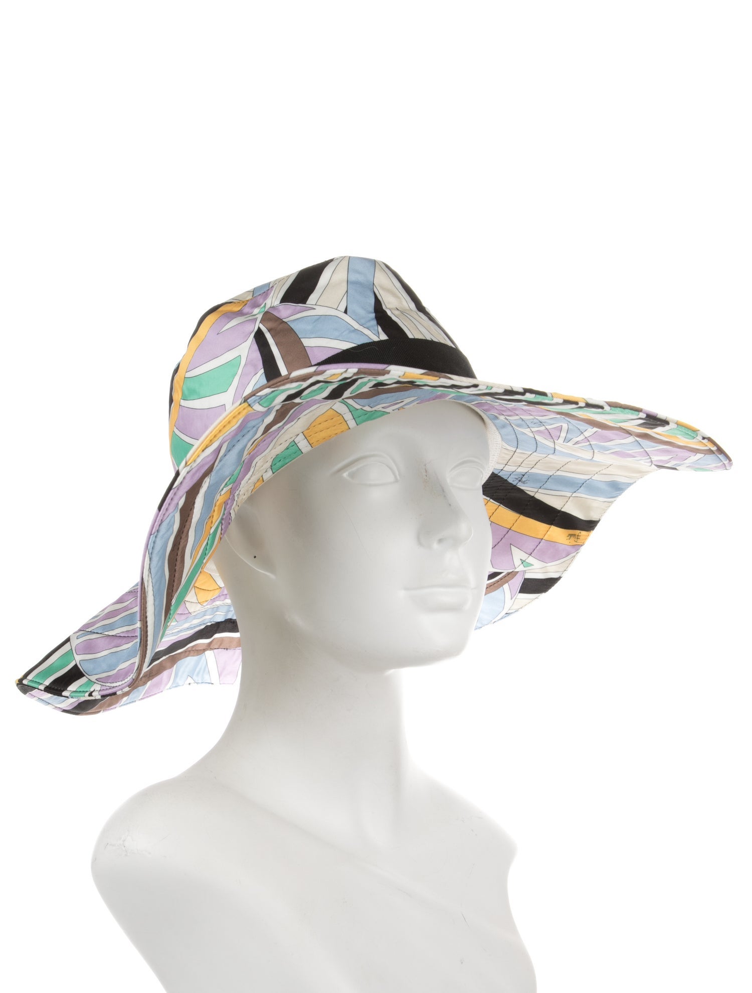 Emilio Pucci Pattern Print Wide Brim Sun Hat