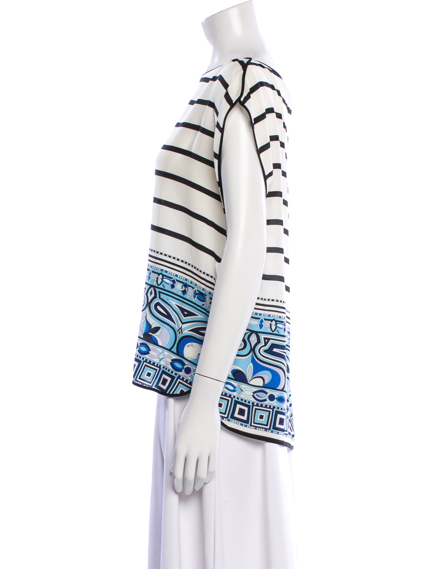Emilio Pucci Silk Striped Top