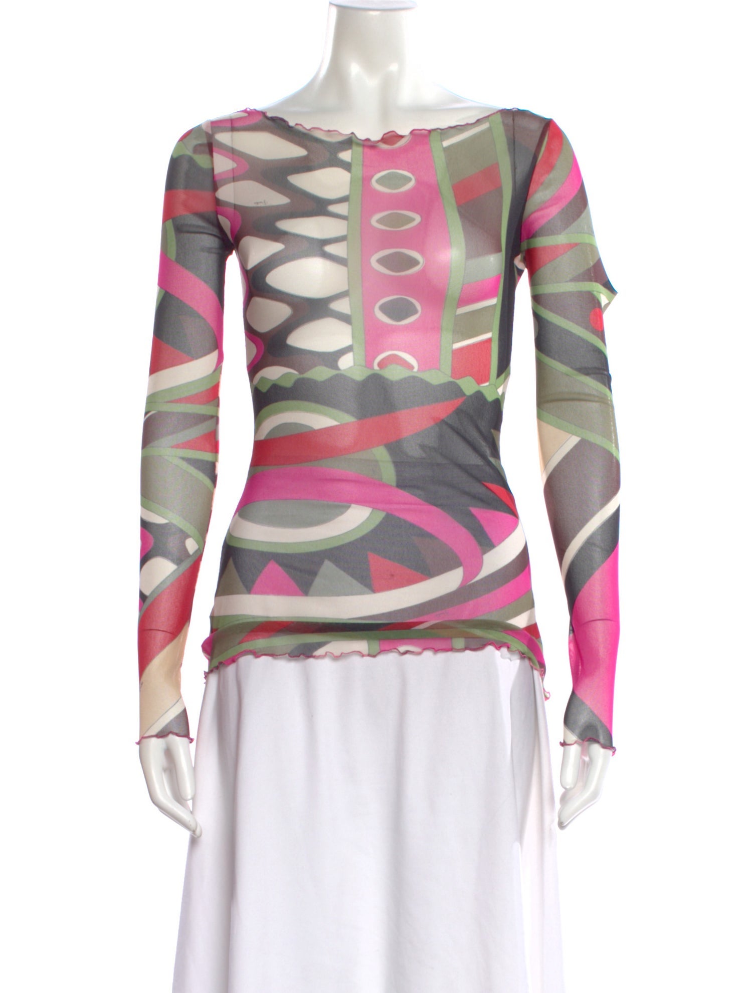 Emilio Pucci Printed Crew Neck Top