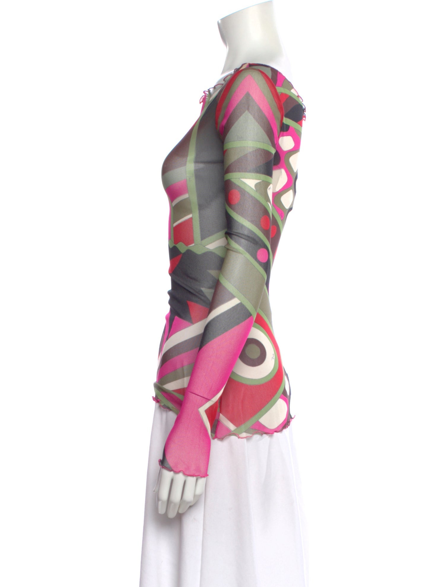 Emilio Pucci Printed Crew Neck Top