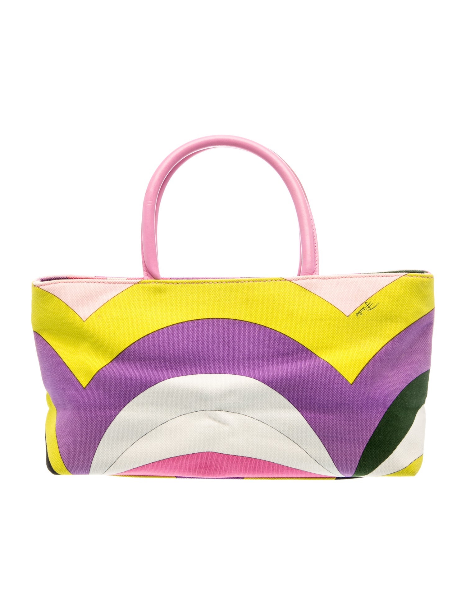 Emilio Pucci Canvas Top Handle Bag