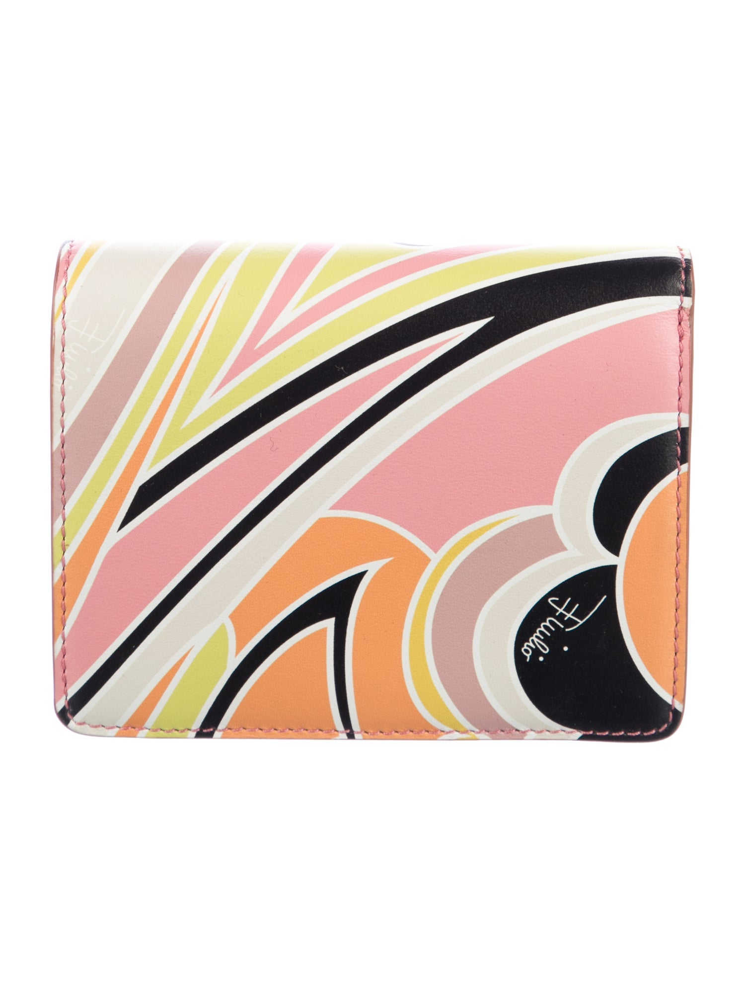 Emilio Pucci Leather Printed Wallet