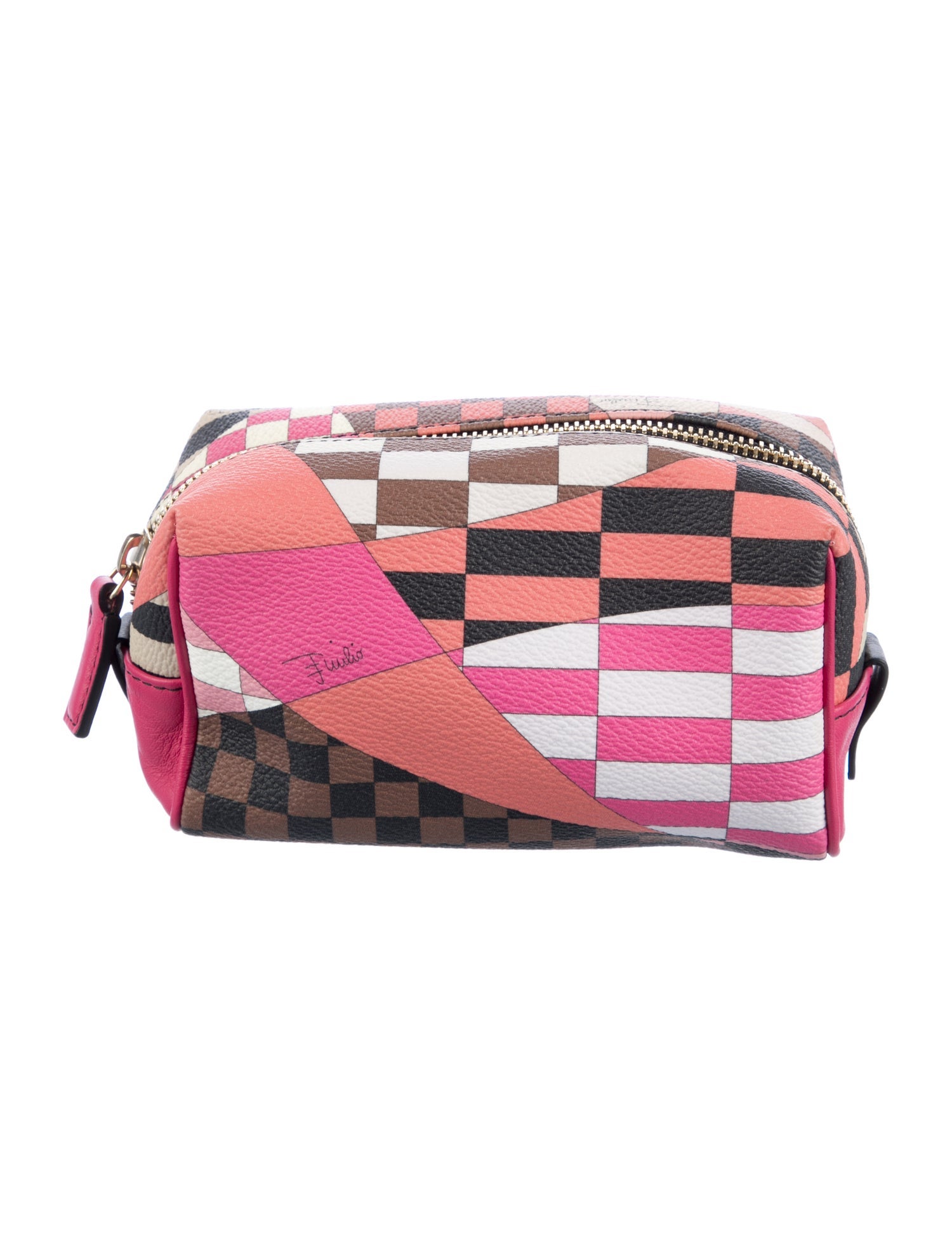 Emilio Pucci Printed Leather Cosmetic Bag
