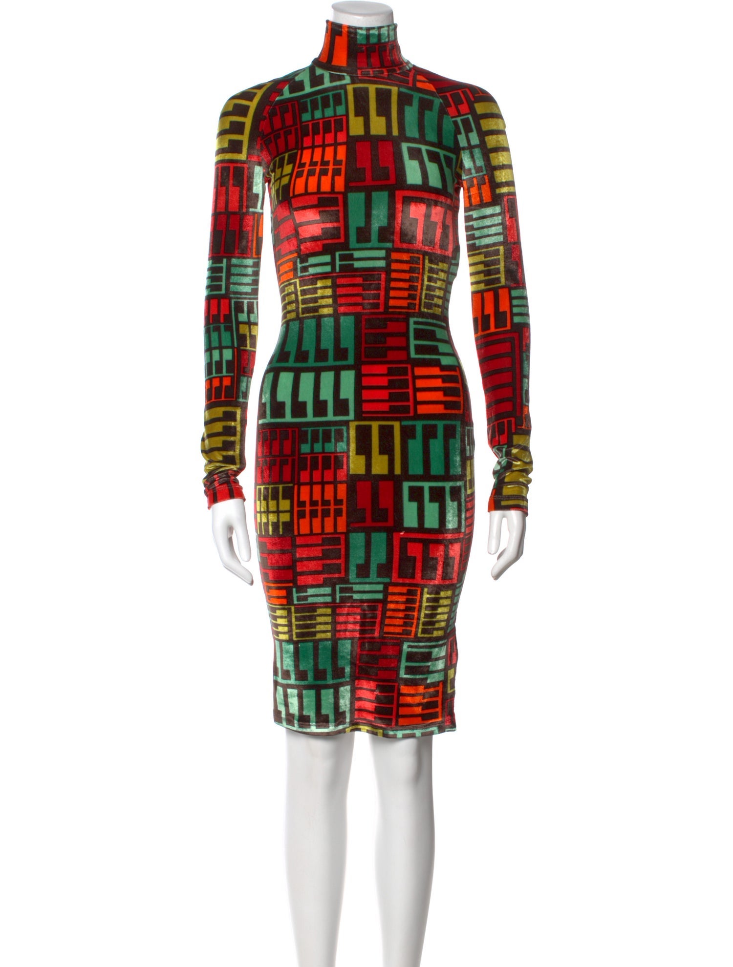 Emilio Pucci Plaid Print Knee-Length Dress