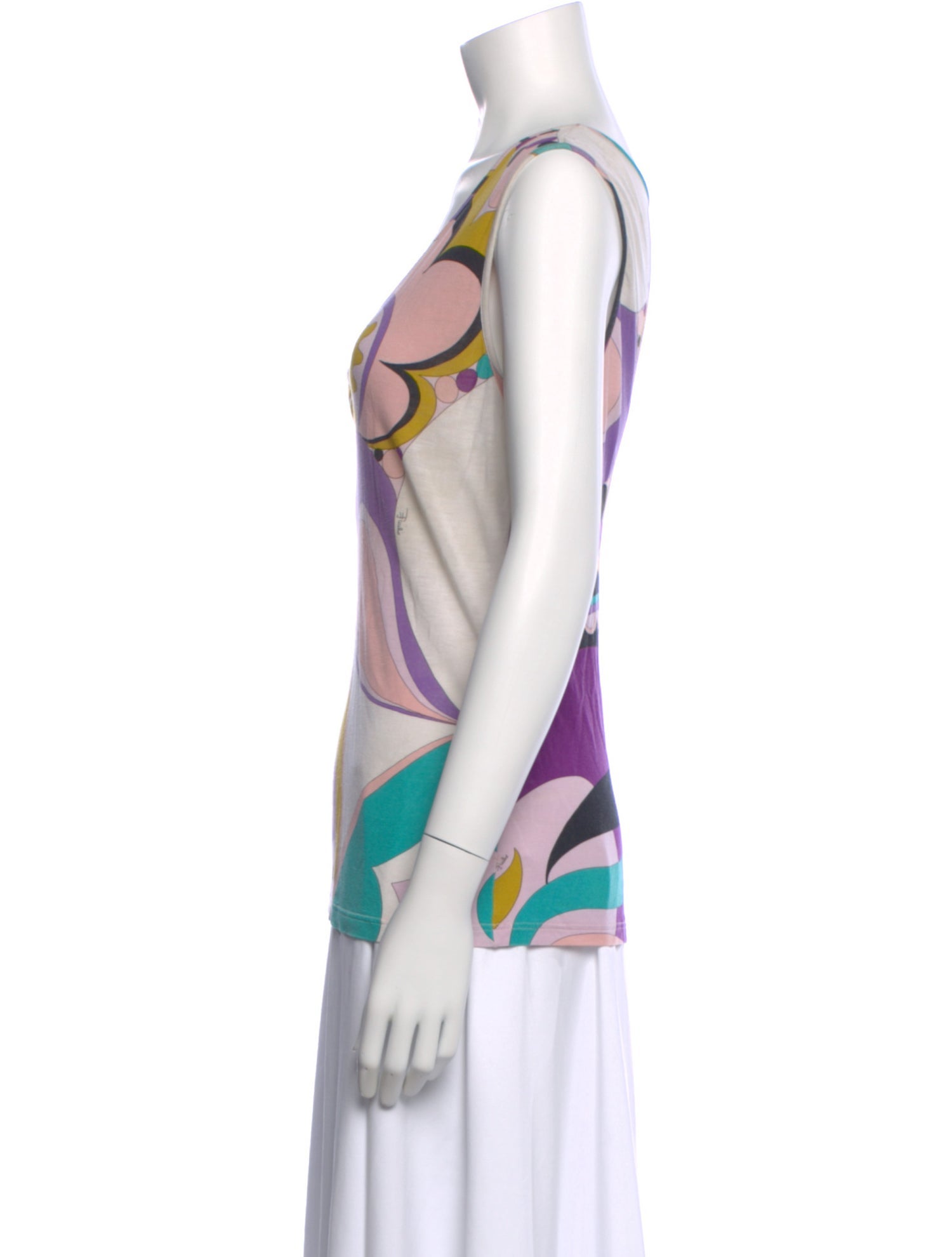 Emilio Pucci Printed Scoop Neck Top