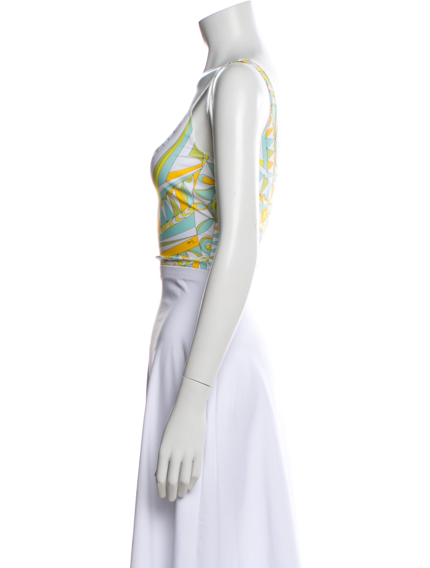 Emilio Pucci Silk Printed Crop Top w/ Tags