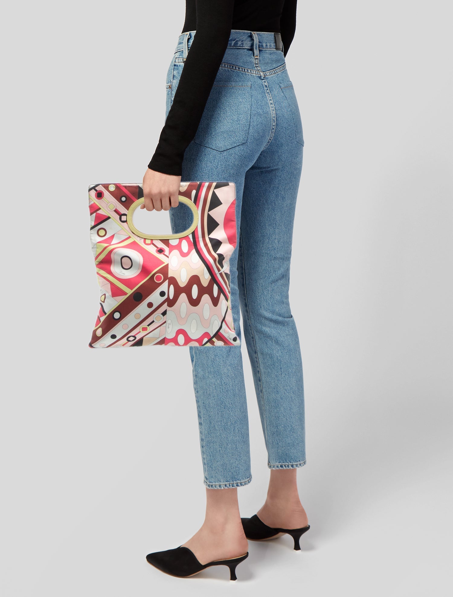 Emilio Pucci Nylon Top Handle Bag