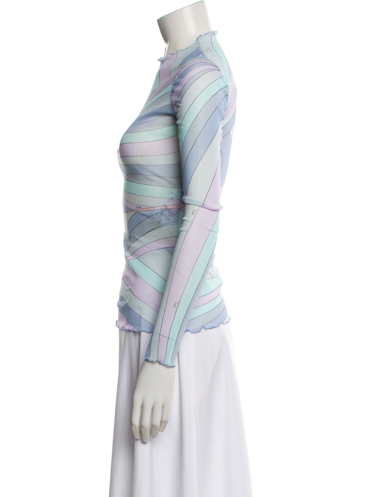 Emilio Pucci Printed Mock Neck Top