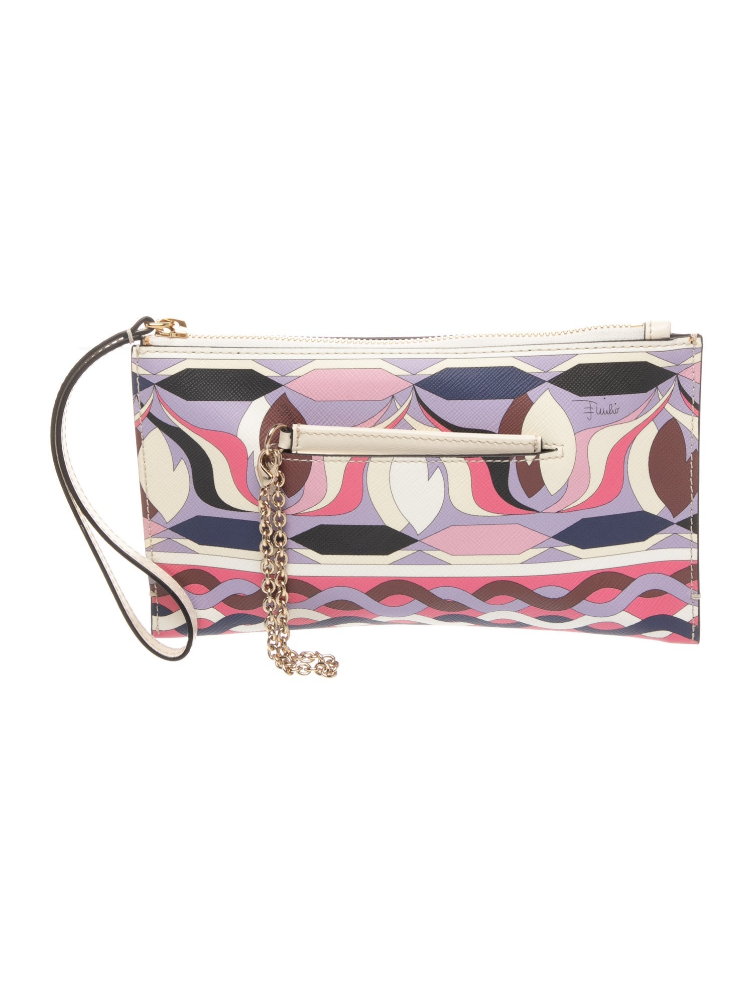 Emilio Pucci Saffiano Leather Clutch