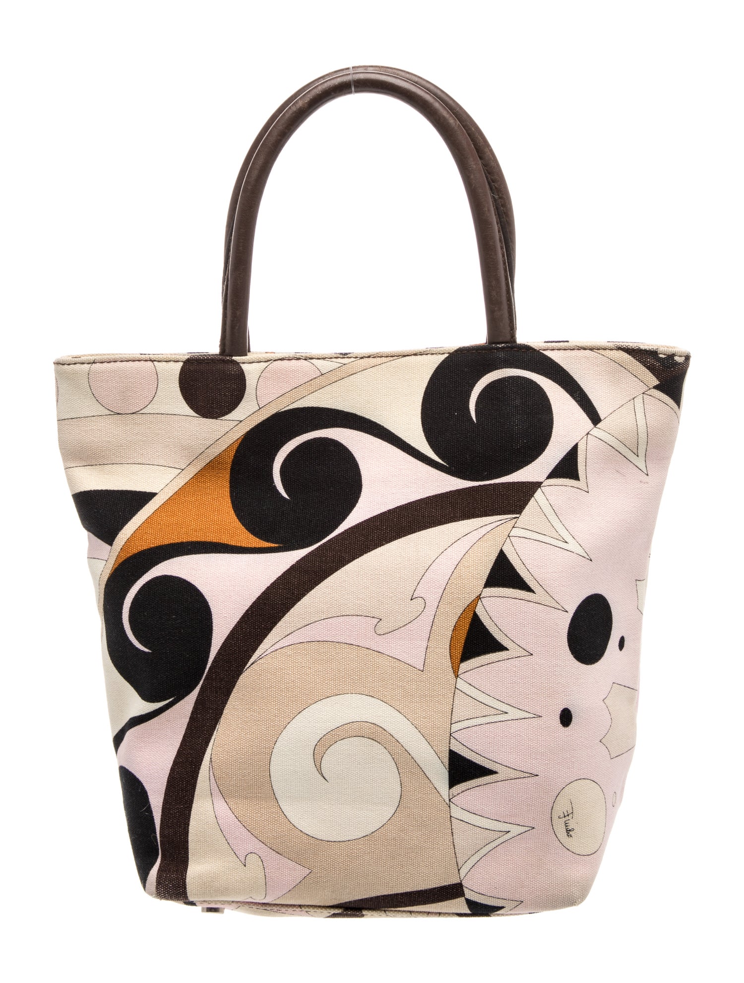 Emilio Pucci Canvas Top Handle Bag