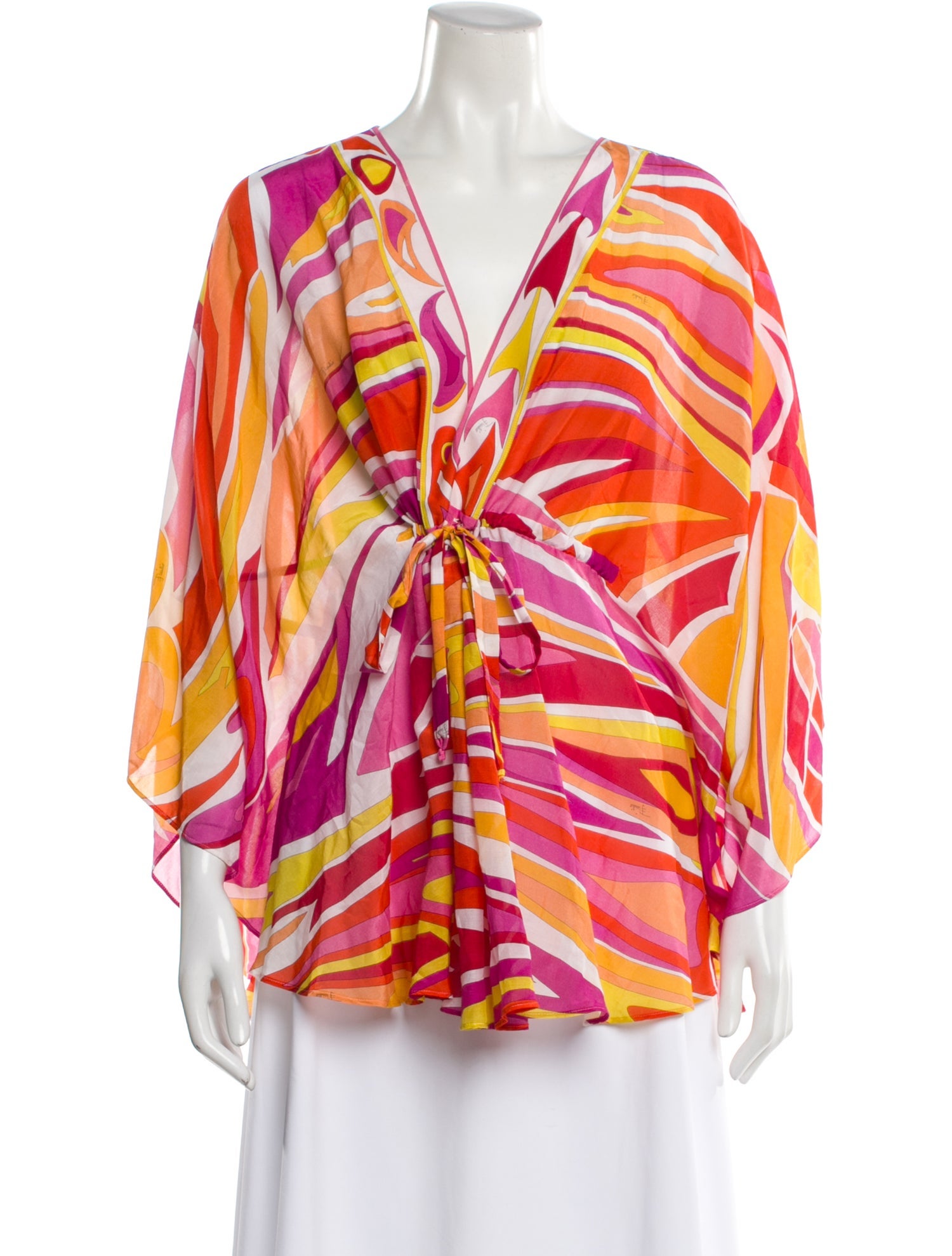 Emilio Pucci Printed V-Neck Blouse