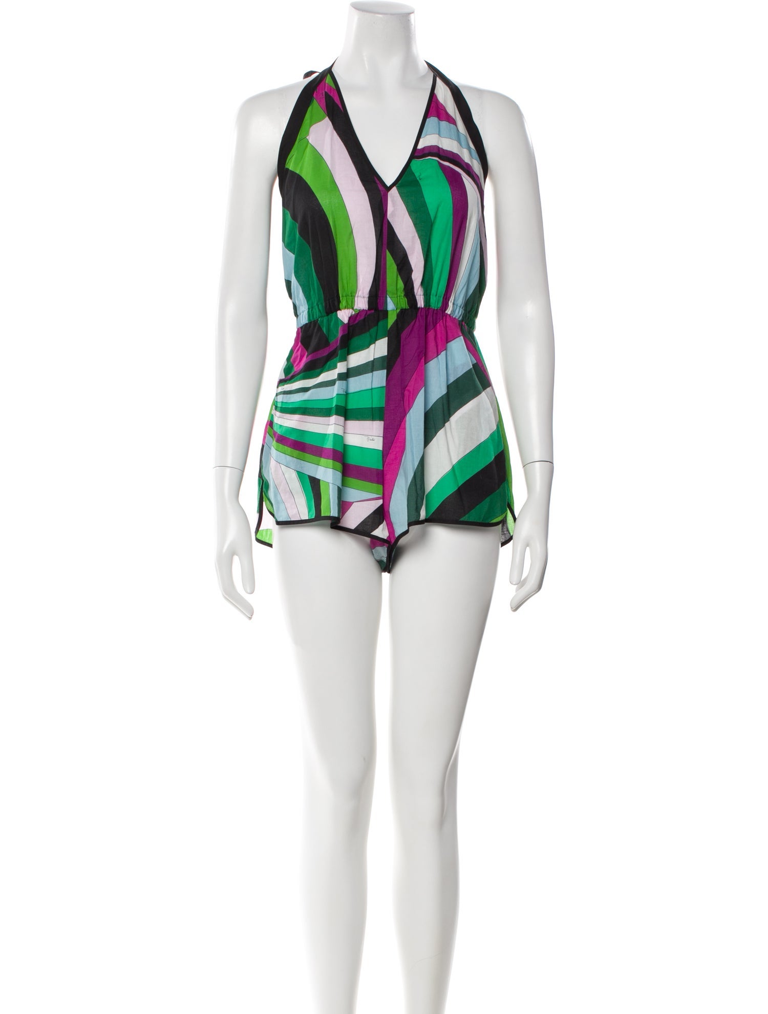 Emilio Pucci Printed Halterneck Romper