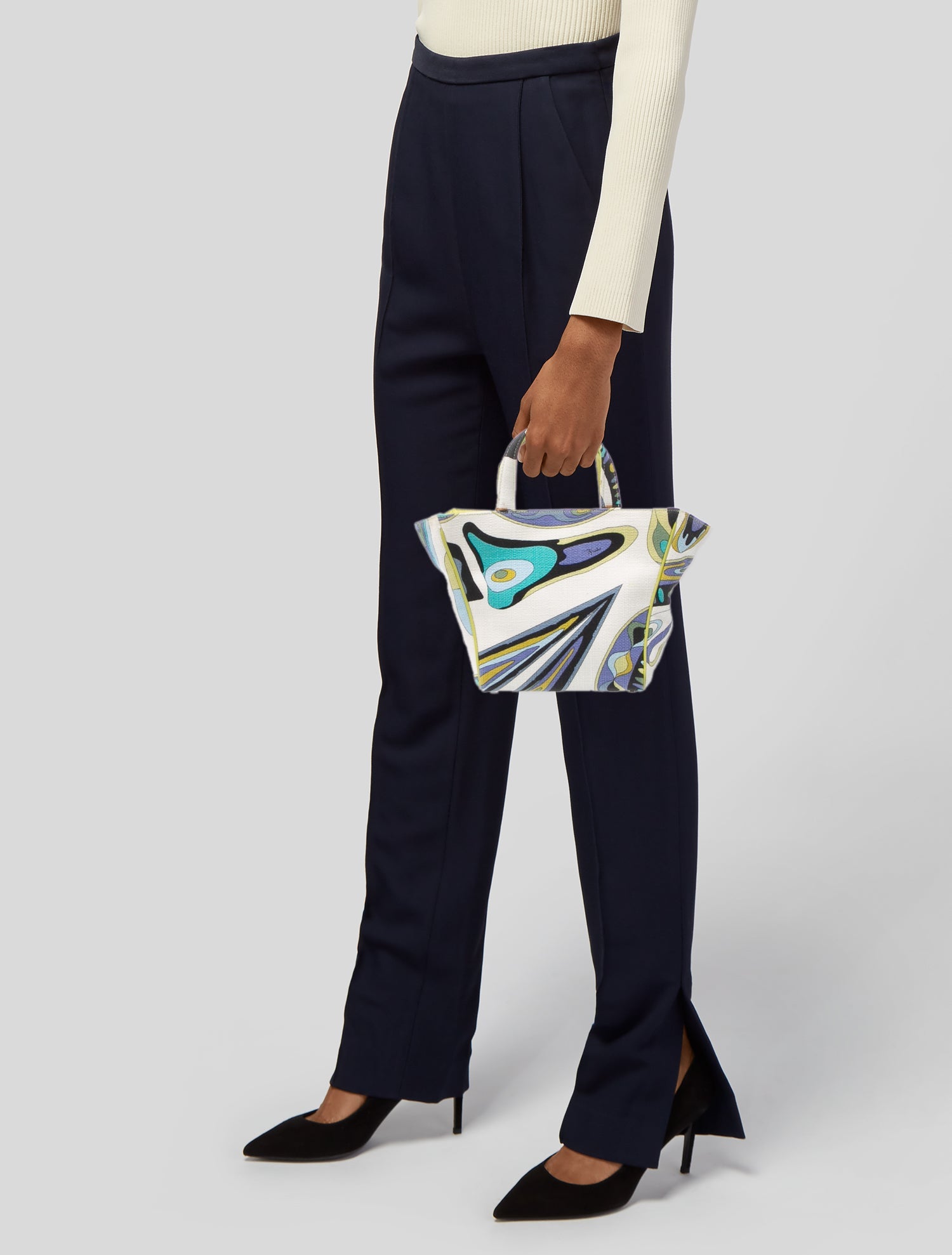 Emilio Pucci Canvas Top Handle Bag