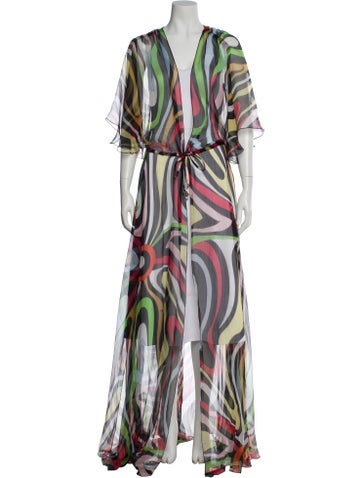 Pre-owned Pucci Silk Printed Nightgown In Red
