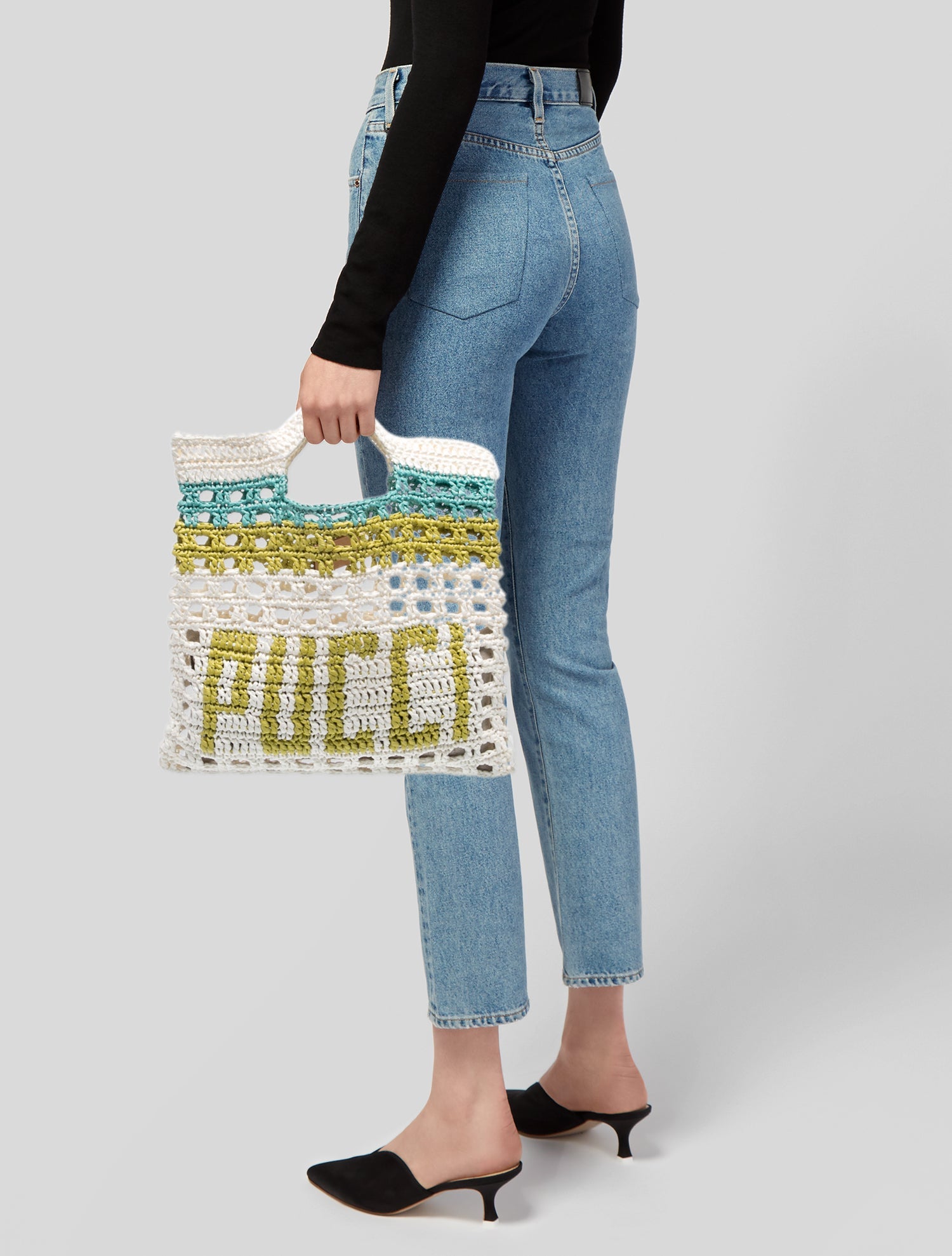 Emilio Pucci Straw Top Handle Bag