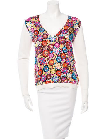 Emilio Pucci Silk Printed Sweater