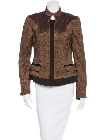 Emilio Pucci Brocade Mandarin Collar Jacket