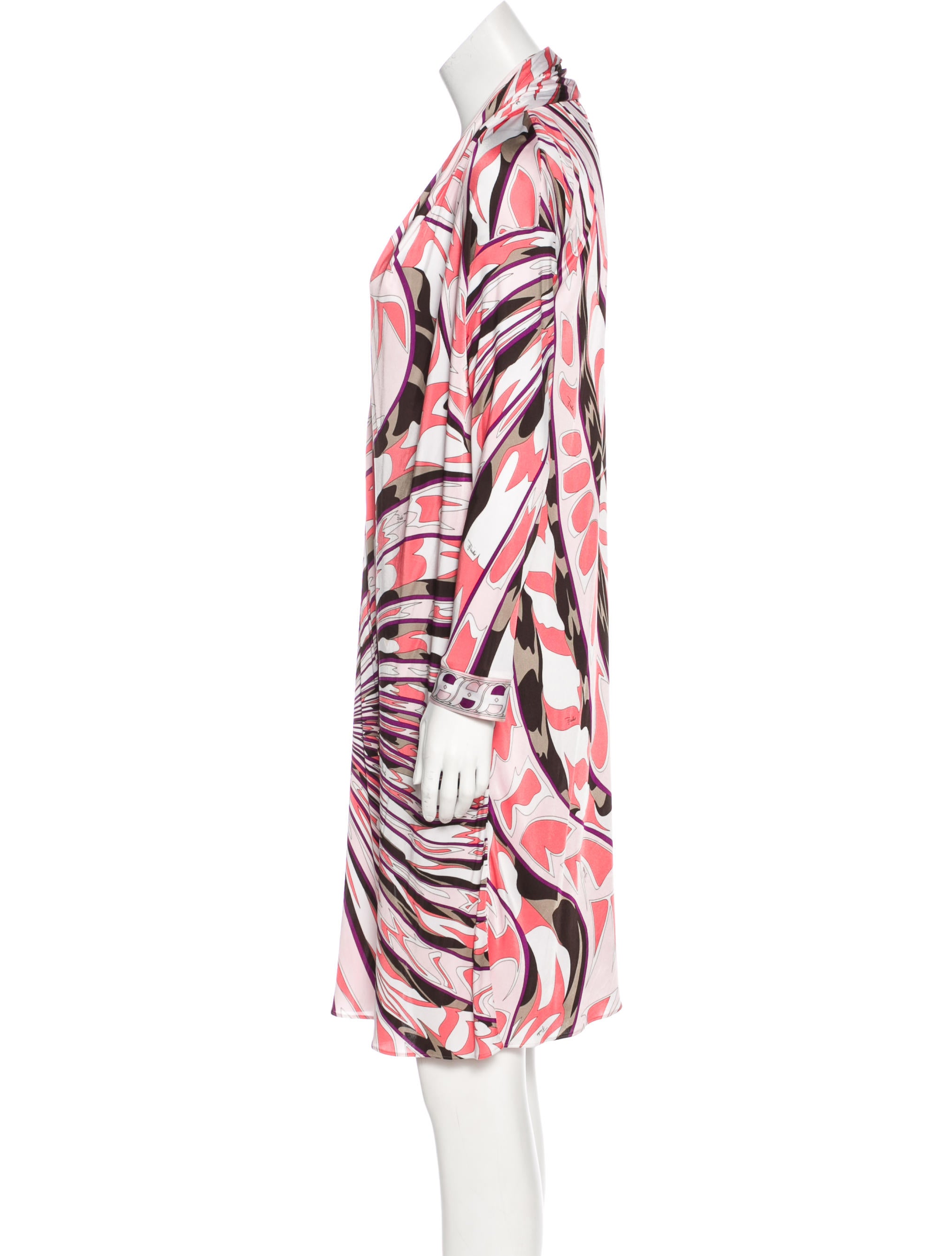 emilio pucci printed lace up dress clothing emi41140 emilio pucci printed lace up dress clothing emi41140