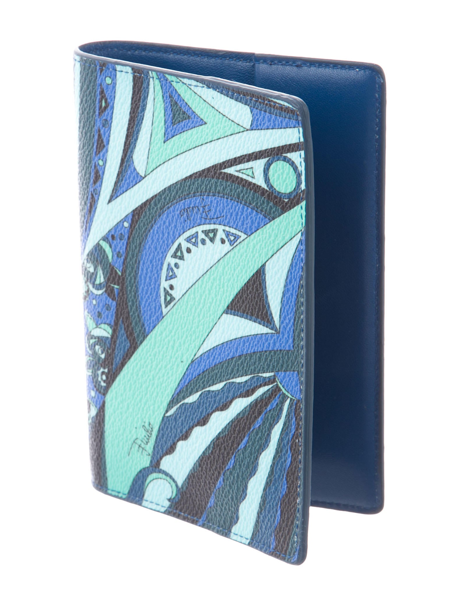EMILIO PUCCI ポーチ(お札入れ、ケース) Emilio Pucci Printed Passport Holder - Blue Travel, Accessories