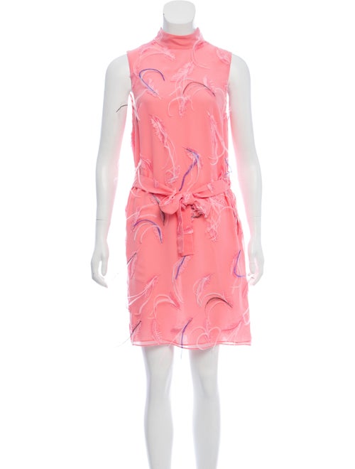 Emilio Pucci Feather-Accented Dress Pink