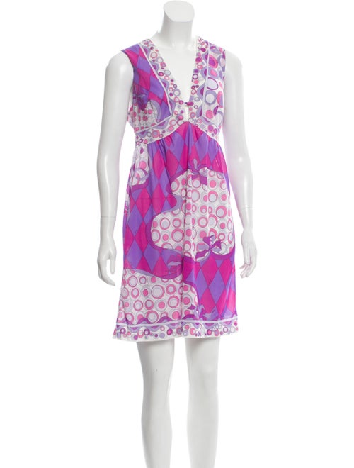 Emilio Pucci Print Mini Dress Pink