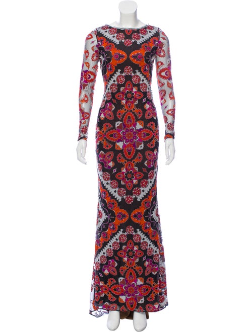 Emilio Pucci Printed Maxi Dress Black