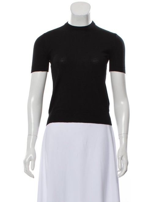 Emilio Pucci Wool Short Sleeve Sweater Black