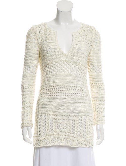 Emilio Pucci Crochet Embellished Sweater