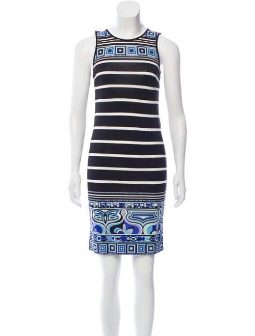 Emilio Pucci Abstract Print Sleeveless Dress Black