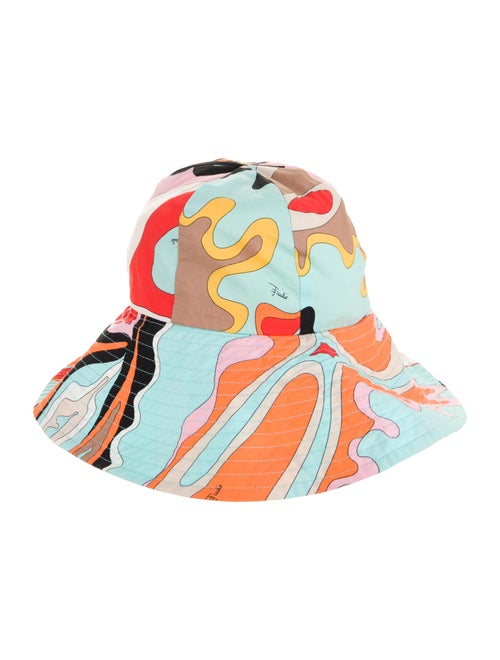 Emilio Pucci Woven Bucket Hat Blue