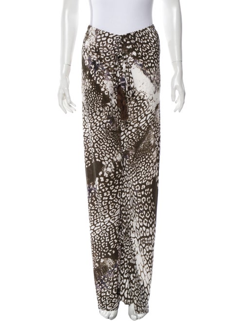 Emilio Pucci Animal Print Wide Leg Pants
