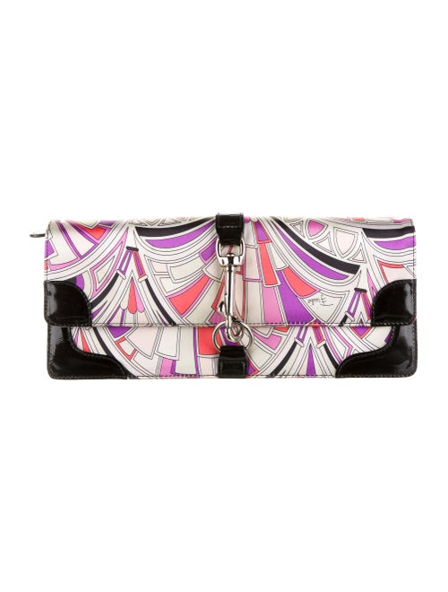 Emilio Pucci Abstract Print Clutch Purple