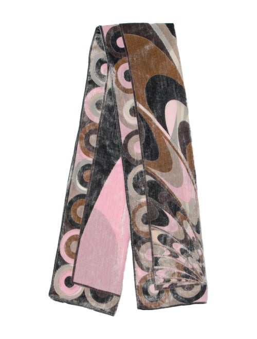 Emilio Pucci Woven Print Scarf Black