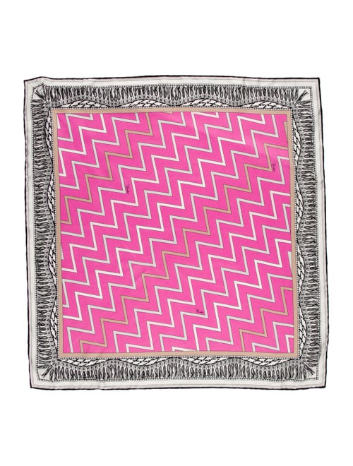 Emilio Pucci Silk Printed Scarf Pink