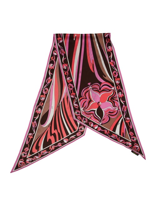 Emilio Pucci Silk Printed Twilly Pink