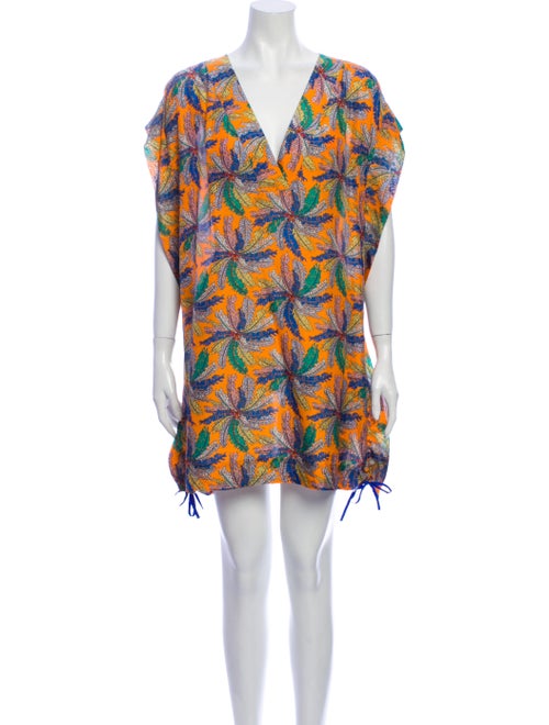 Emilio Pucci Silk Mini Dress Orange