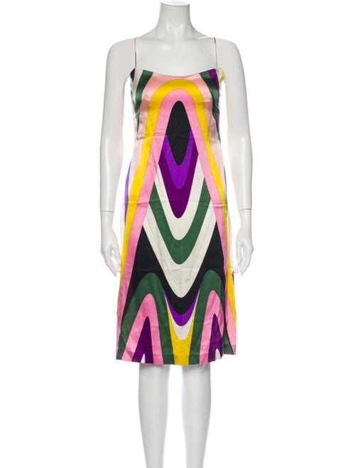 Emilio Pucci Silk Knee-Length Dress Pink