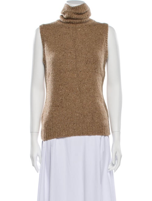 Emilio Pucci Turtleneck Sleeveless Top Blue