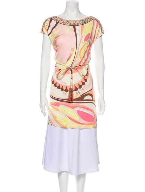 Emilio Pucci Silk Printed Tunic Pink