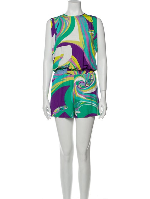 Emilio Pucci Printed Crew Neck Romper