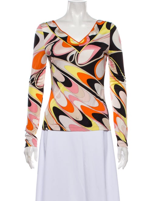 Emilio Pucci Silk Printed Top Pink