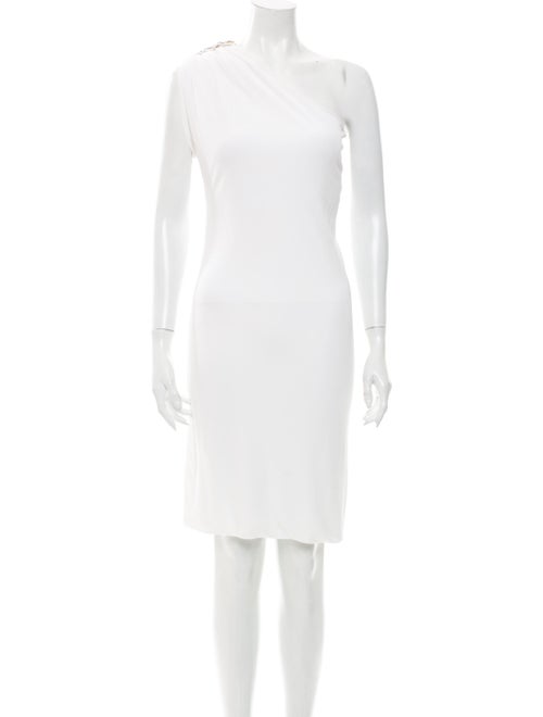 Emilio Pucci One-Shoulder Mini Dress White