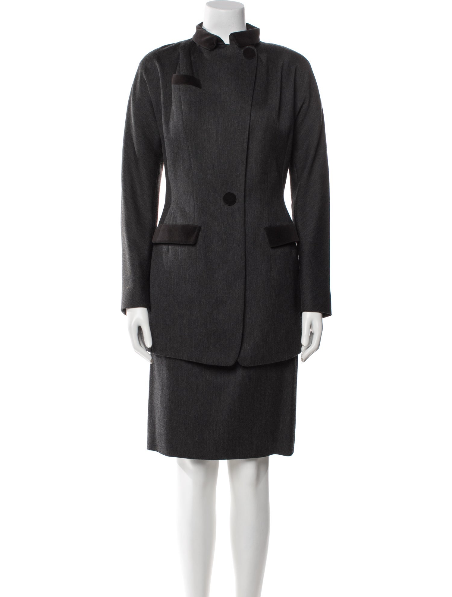 Emmanuelle Khanh Vintage Wool Skirt Suit