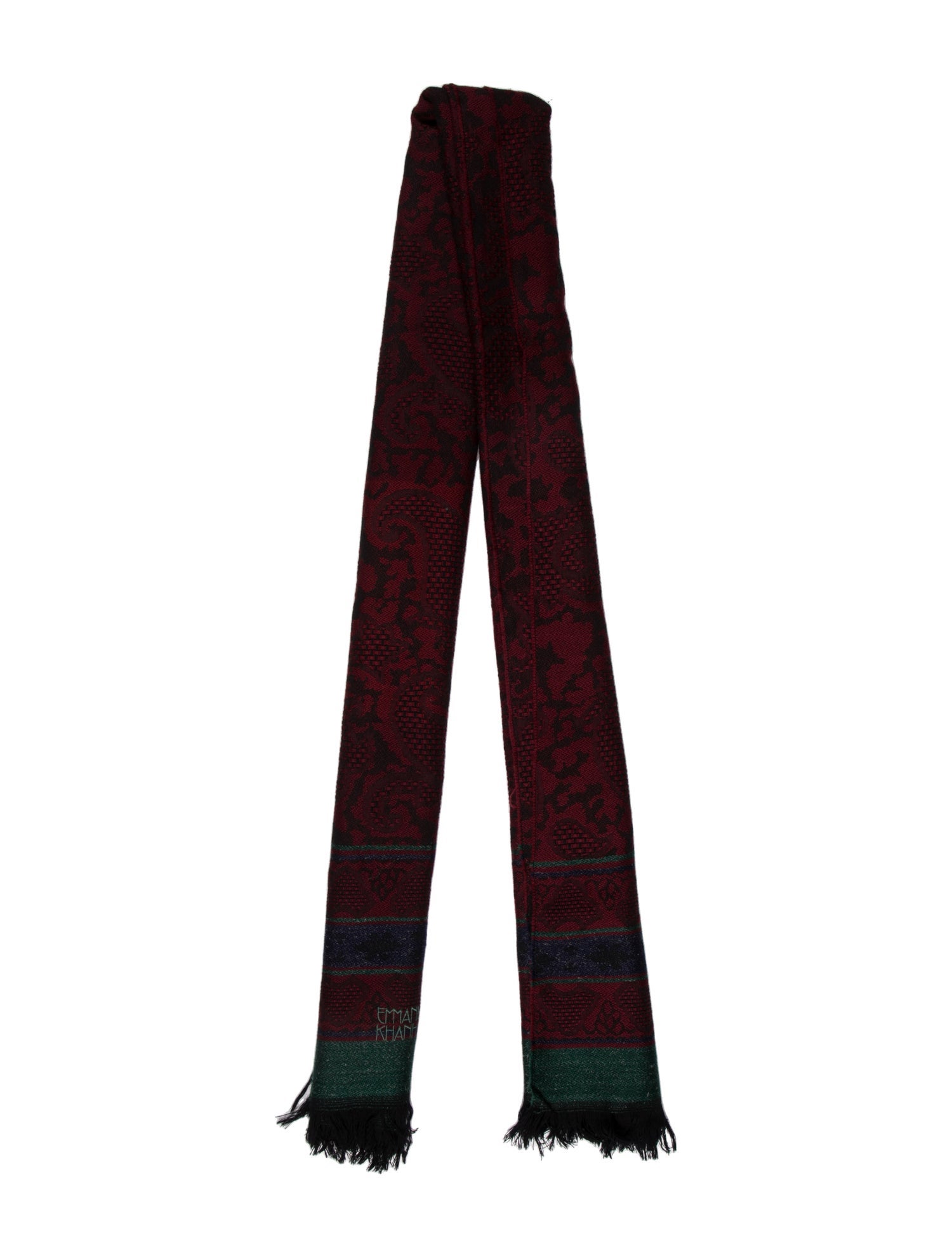 Emmanuelle Khanh Wool Striped Scarf