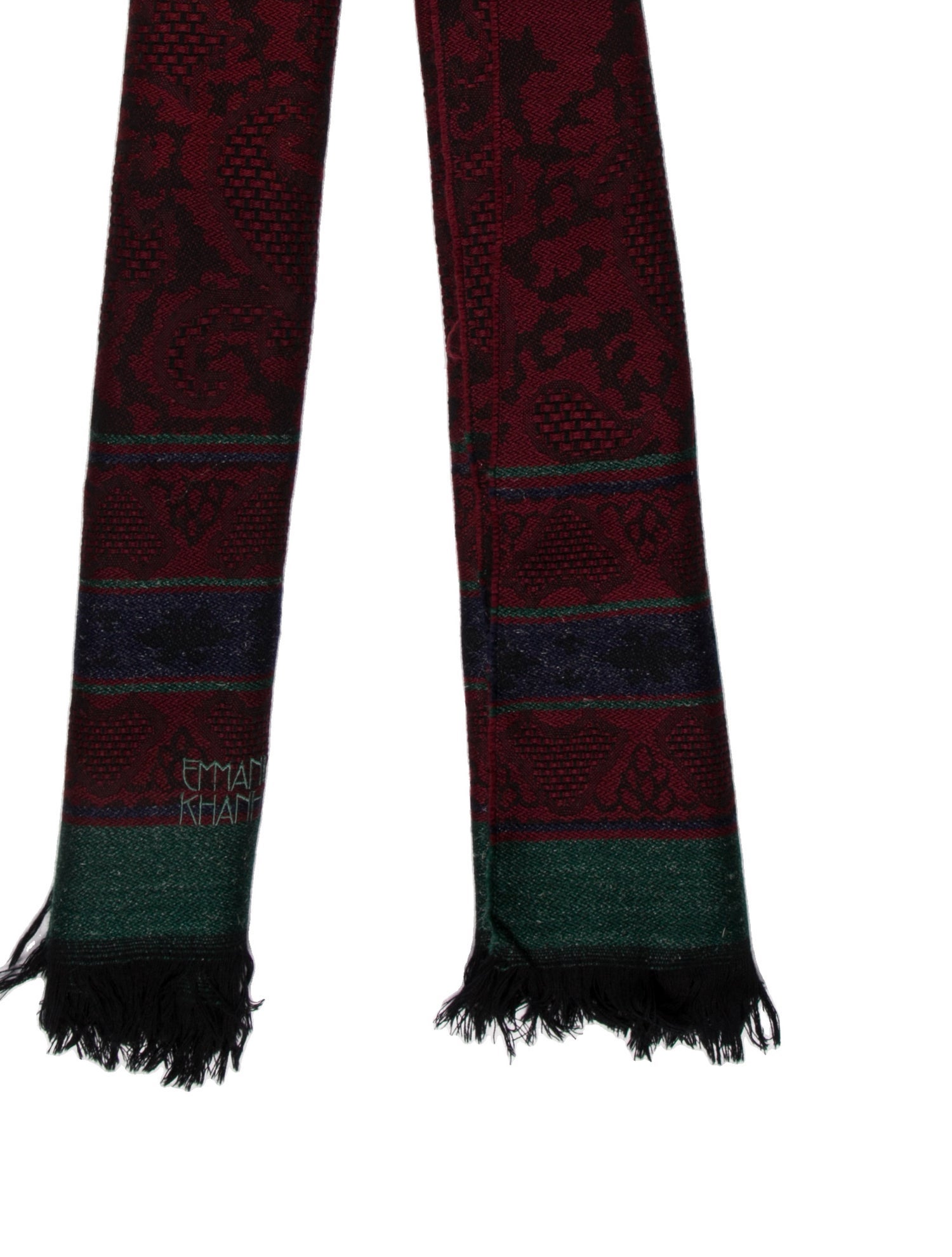 Emmanuelle Khanh Wool Striped Scarf