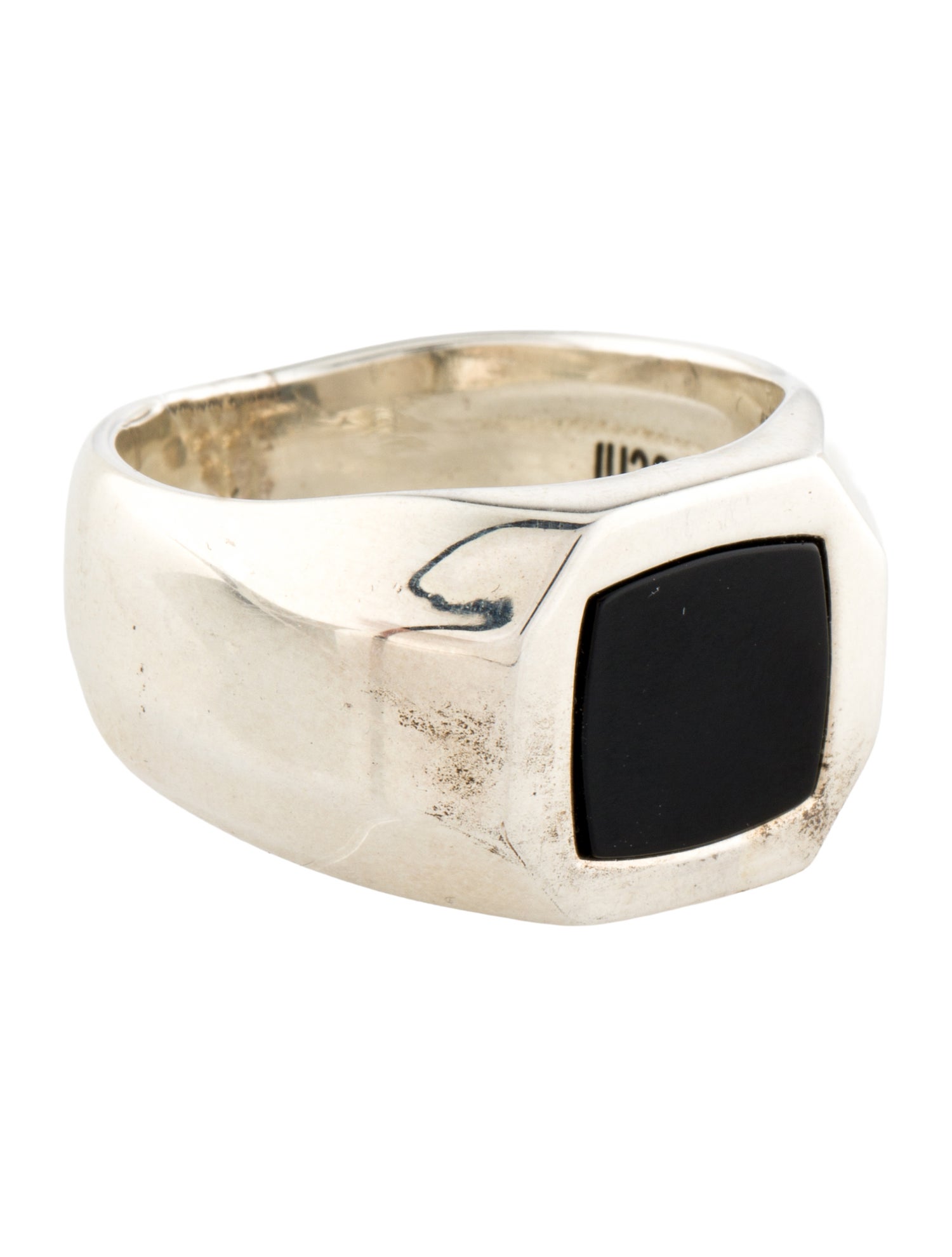 Emanuele Bicocchi Onyx Chevalier Signet Ring