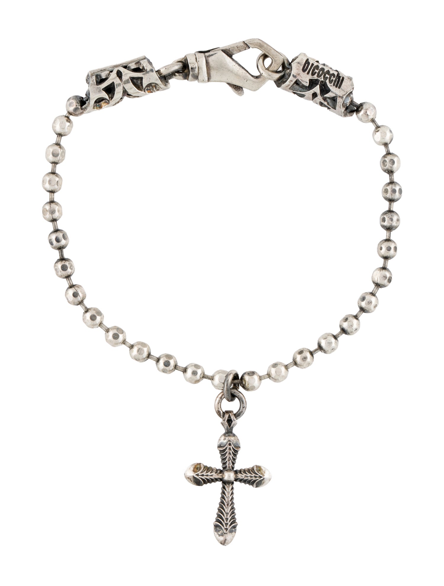 Emanuele Bicocchi Cross Charm Bracelet w/ Tags